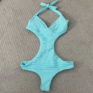 Mikoh Swimwear Turquoise Molokini One Piece